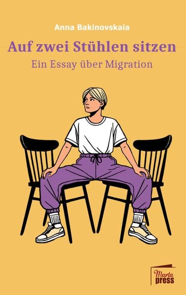 Auf zwei Stühlen sitzen