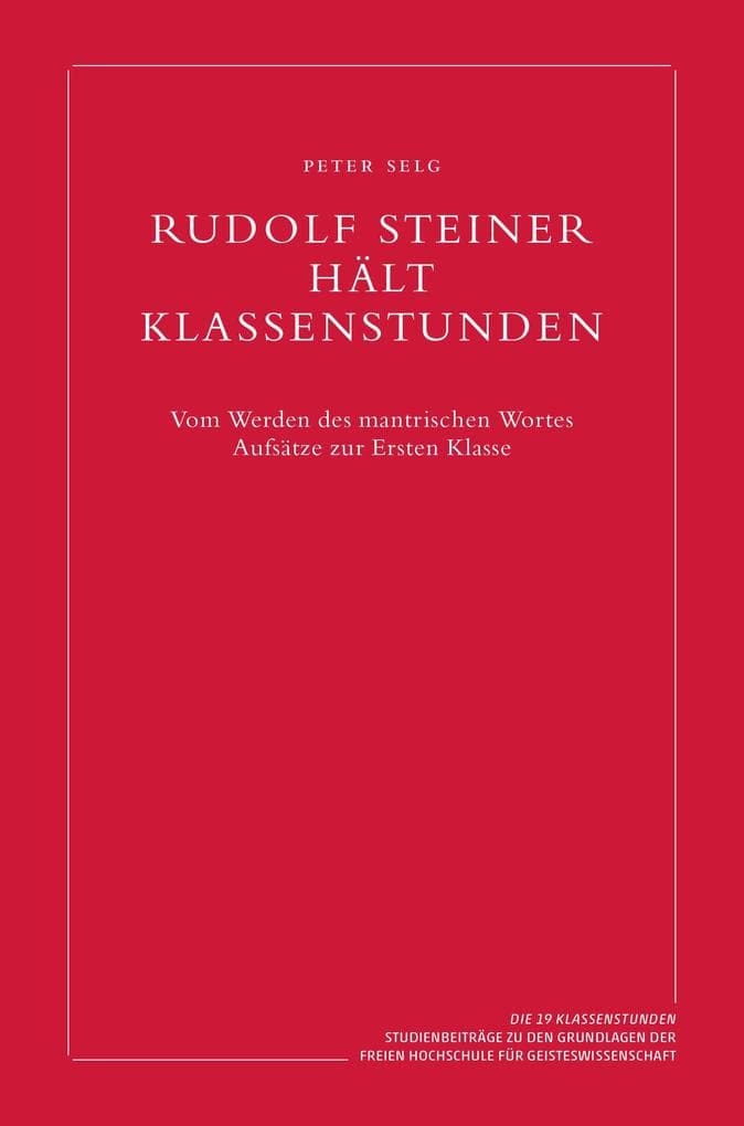 Rudolf Steiner hält Klassenstunden