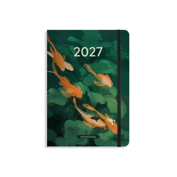 matabooks - A5 Kalender Samaya 2027 Farbe: Pond Green (DE/EN)