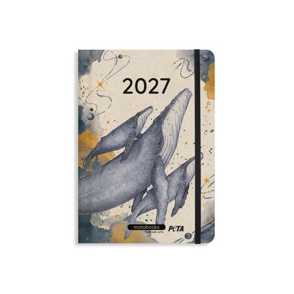 matabooks - A5 Kalender Samaya 2027 Farbe: Cosmic Blue (DE/EN)