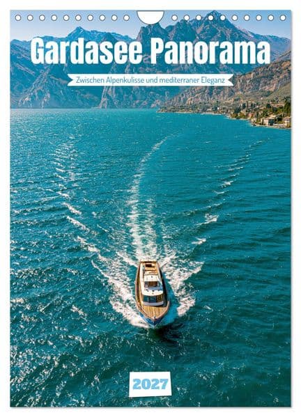 Gardasee Panorama (Wandkalender 2027 DIN A4 hoch), CALVENDO Monatskalender