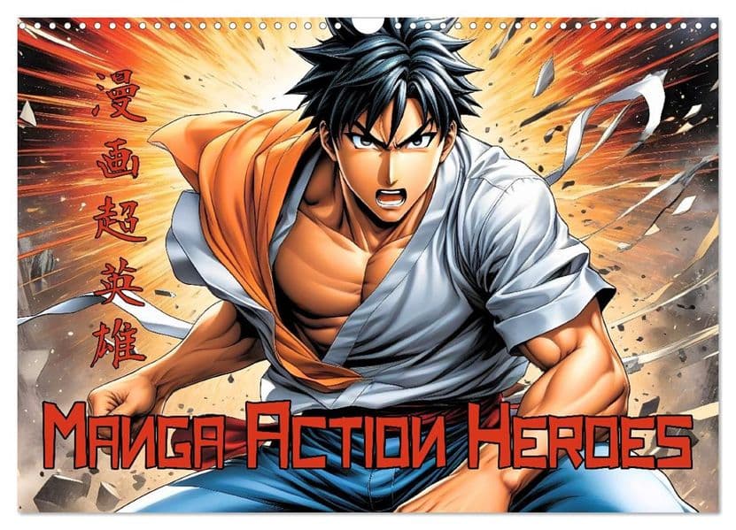 Manga Action Heroes (Wandkalender 2027 DIN A3 quer), CALVENDO Monatskalender
