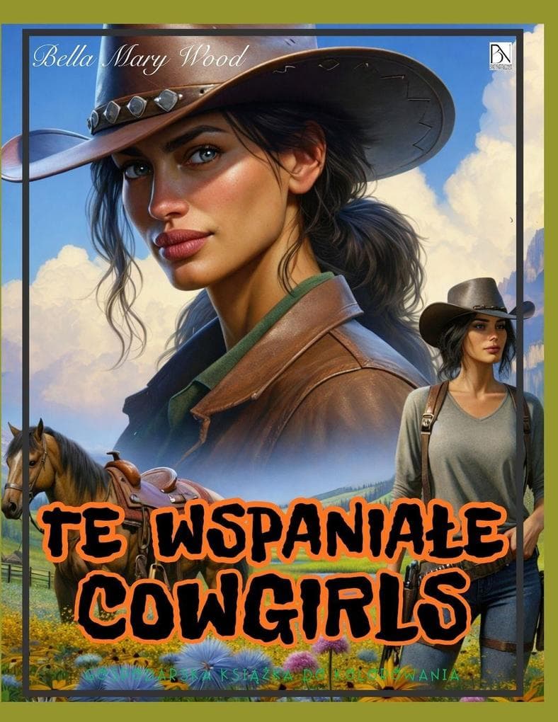 Te wspaniae COWGIRLS Gospodarska ksika do kolorowania