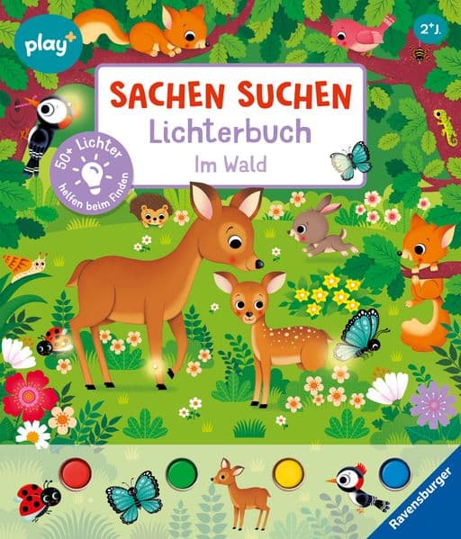 Play+ Sachen suchen Lichterbuch Im Wald - ab 2 Jahre