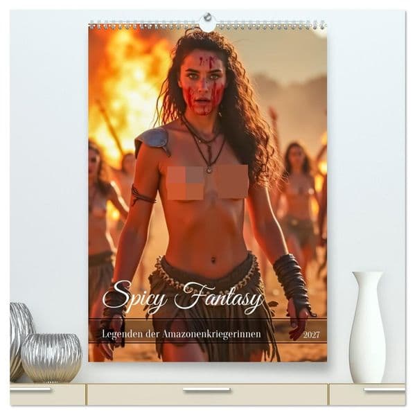 Spicy Fantasy - Legenden der Amazonenkriegerinnen (hochwertiger Premium Wandkalender 2027 DIN A2 hoch), Kunstdruck in Hochglanz