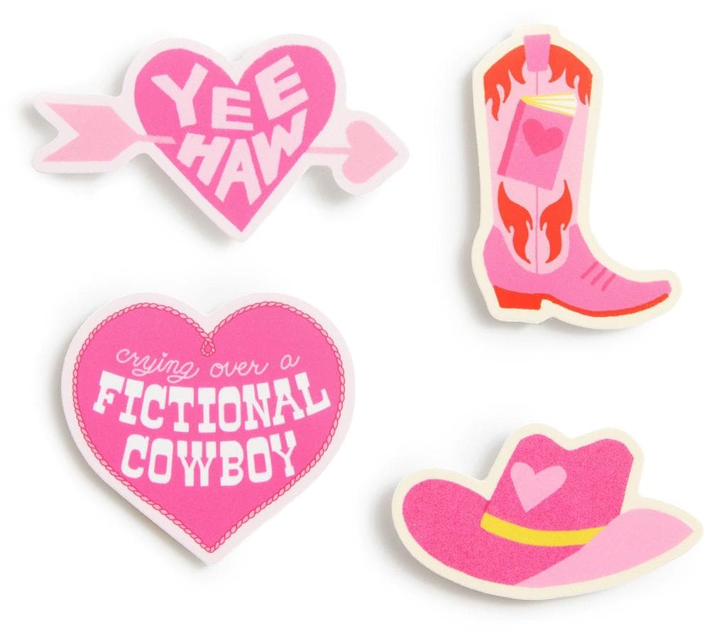 Fictional Cowboy Stickers - Sticker Set of 4