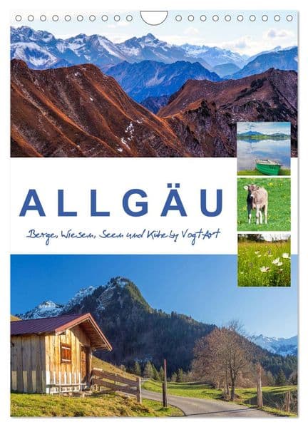 Allgäu, Berge, Wiesen, Seen und Kühe. (Wandkalender 2027 DIN A4 hoch), CALVENDO Monatskalender