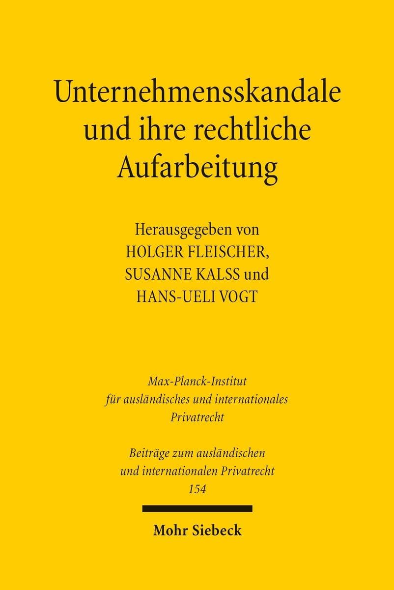 Unternehmensskandale und ihre rechtliche Aufarbeitung