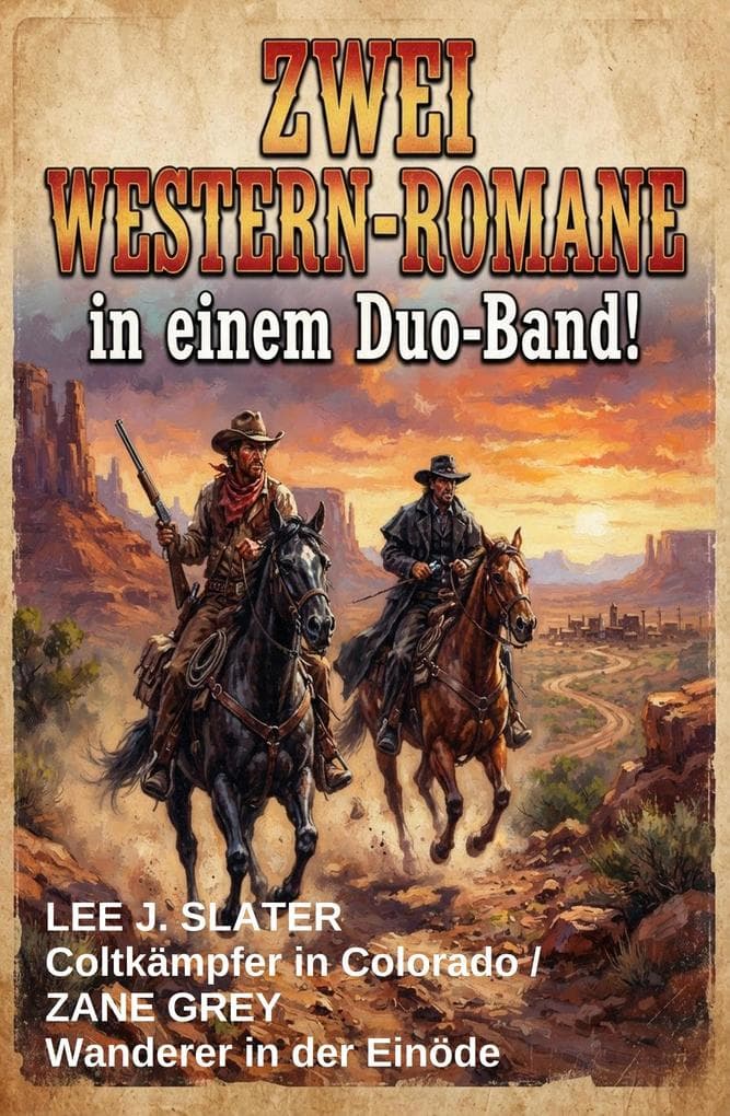 Zwei Western-Romane: Coltkämpfer in Colorado / Wanderer in der Einöde - in einem Duo-Band