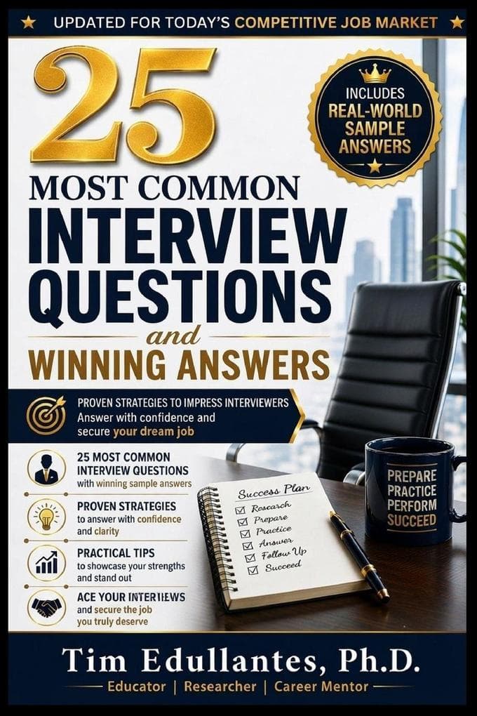 25 MOST COMMON INTERVIEW QUESTIONS AND WINNING ANSWERS