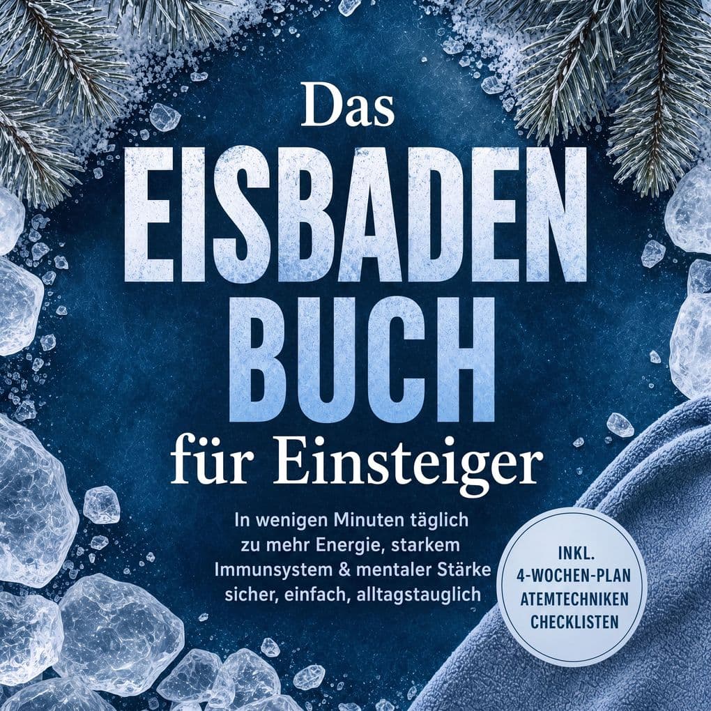 Das Eisbaden Buch für Einsteiger: In wenigen Minuten täglich zu mehr Energie, starkem Immunsystem & mentaler Stärke sicher, einfach, alltagstauglich inkl. 4Wochen-Plan, Atemtechniken, Checklisten