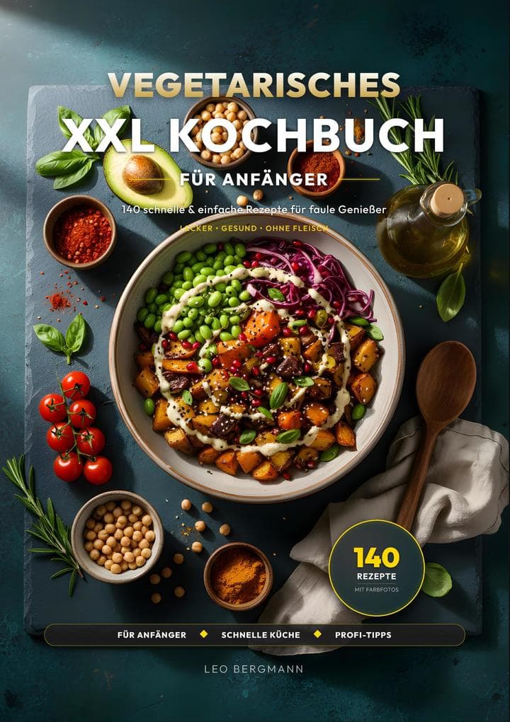 Vegetarisches XXL Kochbuch: 140 schnelle Rezepte