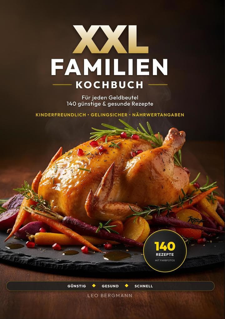 XXL Familienkochbuch für jeden Geldbeutel: 140 günstige & gesunde Rezepte für den Alltag