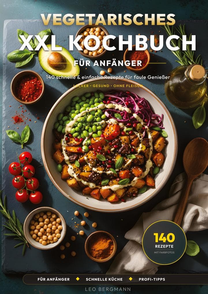 Vegetarisches XXL Kochbuch: 140 schnelle Rezepte