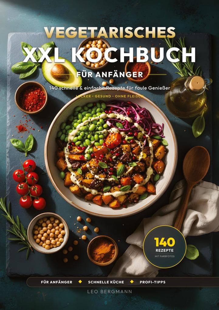 Vegetarisches XXL Kochbuch: 140 schnelle Rezepte