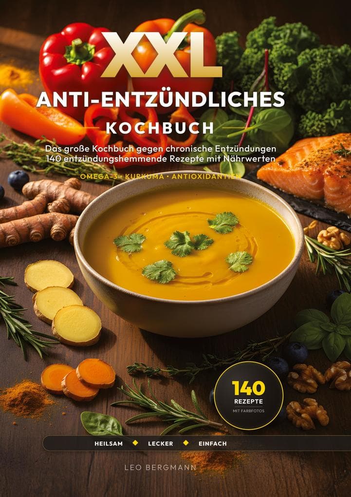 XXL Anti-Entzündliches Kochbuch für Senioren: 140 entzündungshemmende Rezepte