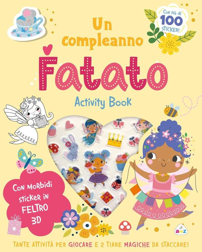 Compleanno fatato. Sticker tenerini in feltro