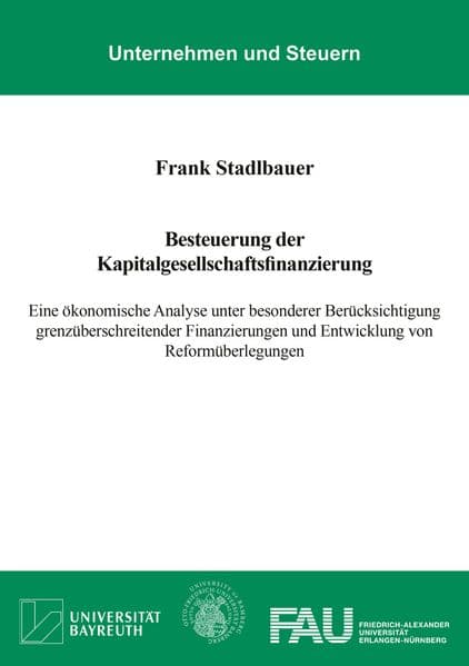 Besteuerung der Kapitalgesellschaftsfinanzierung