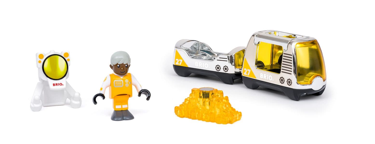 BRIO World - 36167 Sondereditionszug 2027 - WeltraumThemen-Spielzeugzug für Kinder ab 3 Jahren