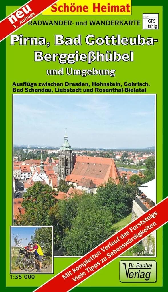 Bad Gottleuba-Berggießhübel, Pirna und Umgebung 1 : 35 000. Radwander- und Wanderkarte, Laufzeit bis 2029