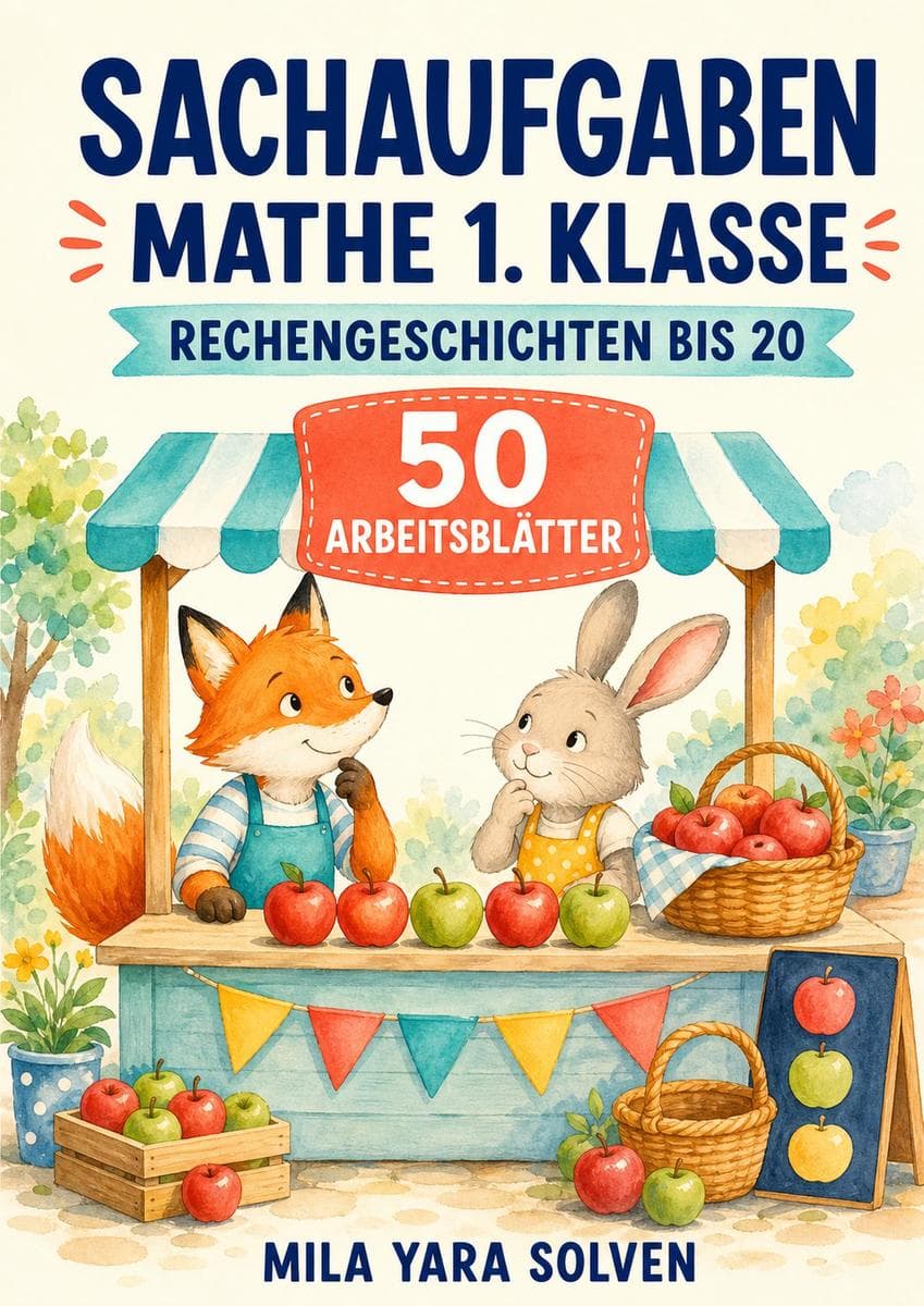 Sachaufgaben Mathe 1. Klasse - Rechengeschichten bis 20