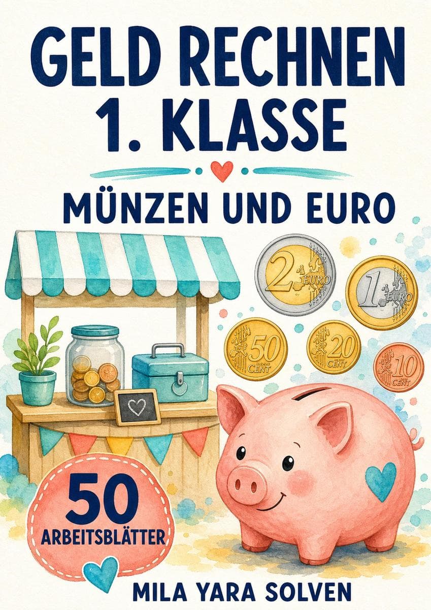 Geld rechnen 1. Klasse - Münzen und Euro kennenlernen