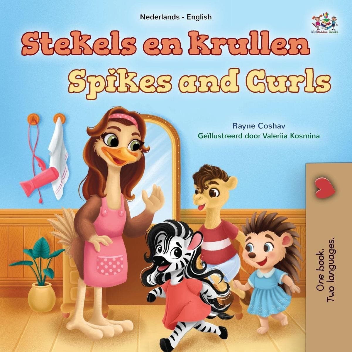 Spikes and Curls (Dutch English Bilingual Kids Book)