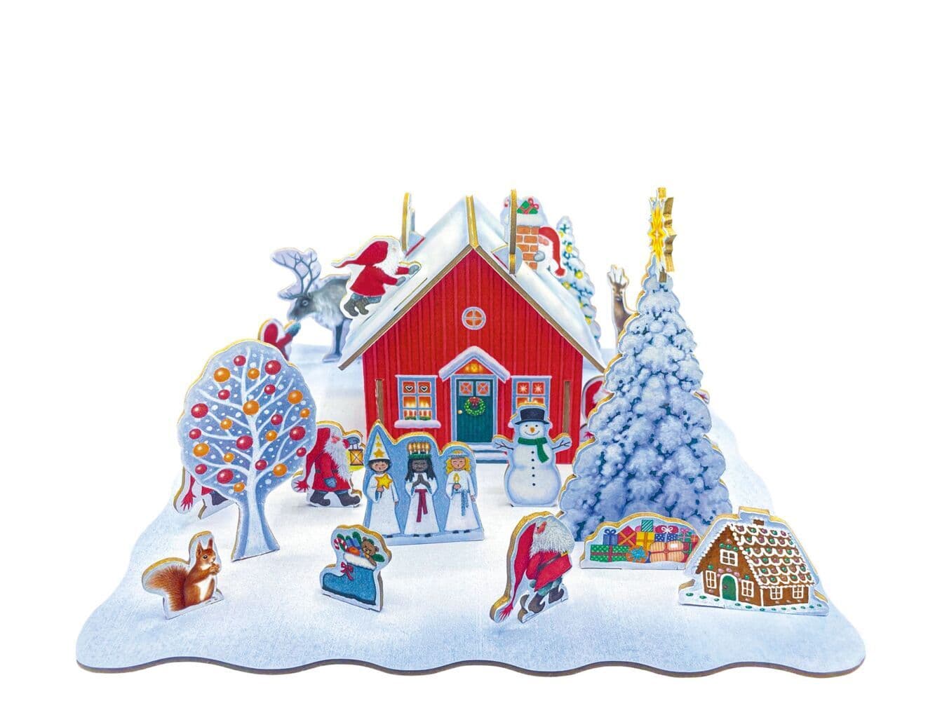 Steck-Adventskalender 'Tomtes Hütte'