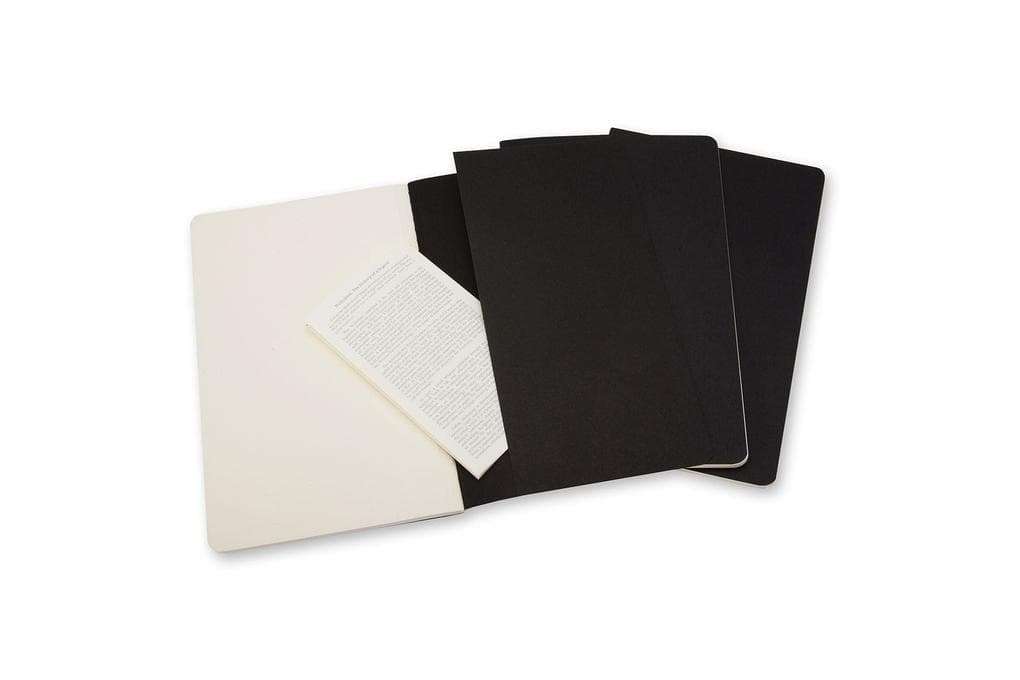 Moleskine Cahier pocket blanko schwarz DIN A6. 3er Pack