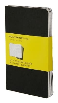 Moleskine Cahier pocket kariert schwarz DIN A6. 3er Pack