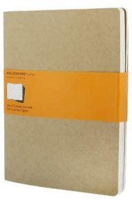 Moleskine Cahier Extra Large liniert packpapierbraun. 3er Pack