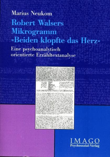 Robert Walsers Mikrogramm 'Beiden klopfte das Herz'