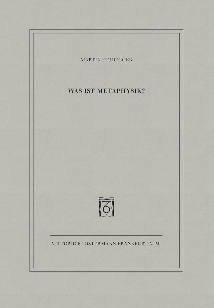 Was ist Metaphysik?
