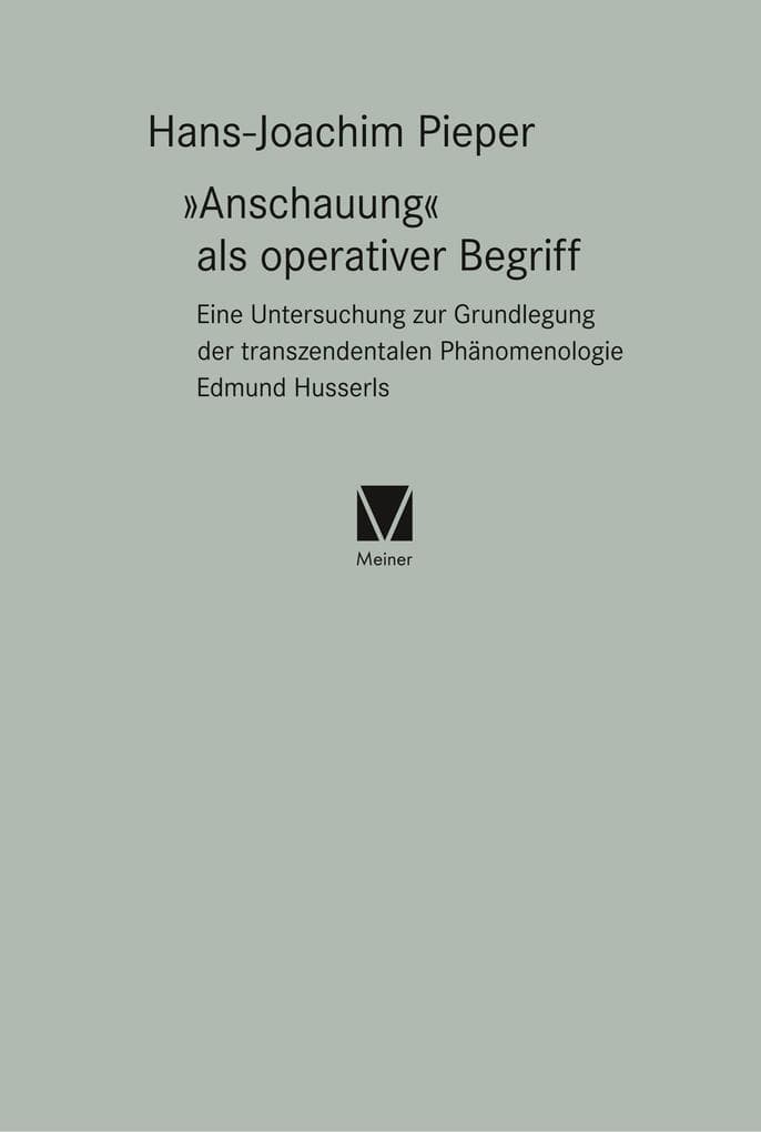 "Anschauung" als operativer Begriff