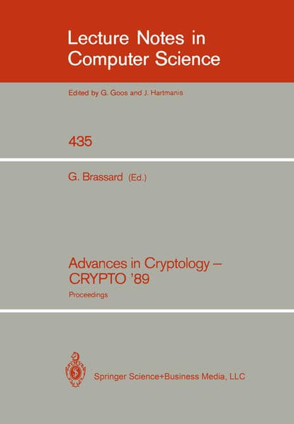 Advances in Cryptology - CRYPTO '89