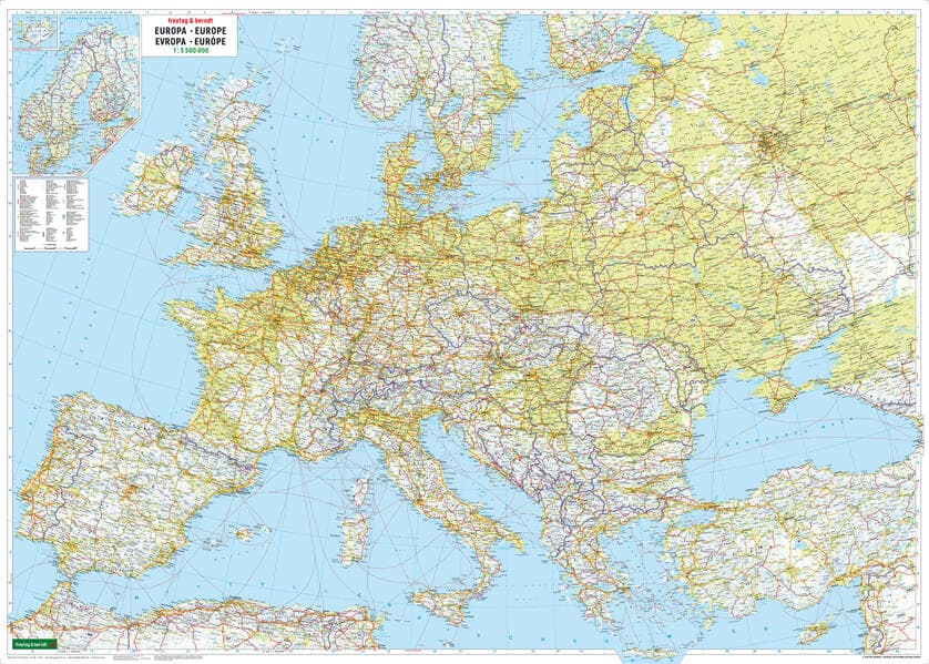 FuB Europa physisch 1 : 3 500 000 Planokarte