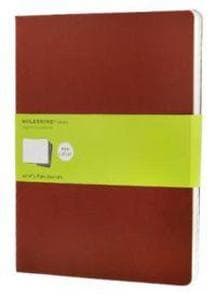 Moleskine Cahier Pocket Plain Red Cover XL. 3er Pack