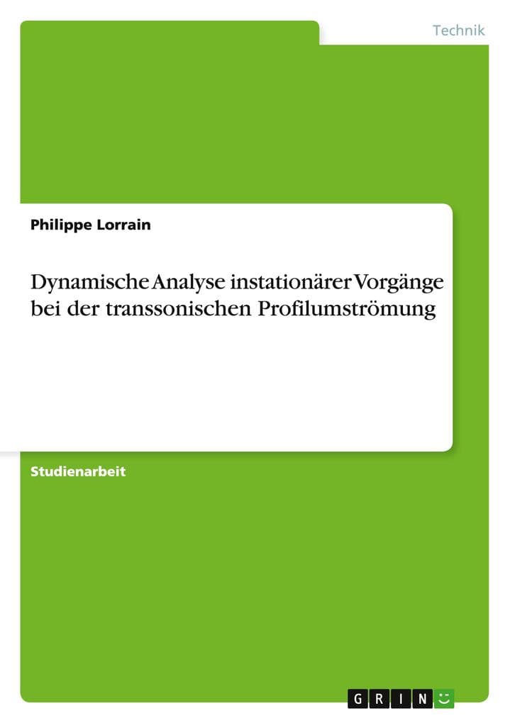 Dynamische Analyse instationärer Vorgänge bei der transsonischen Profilumströmung