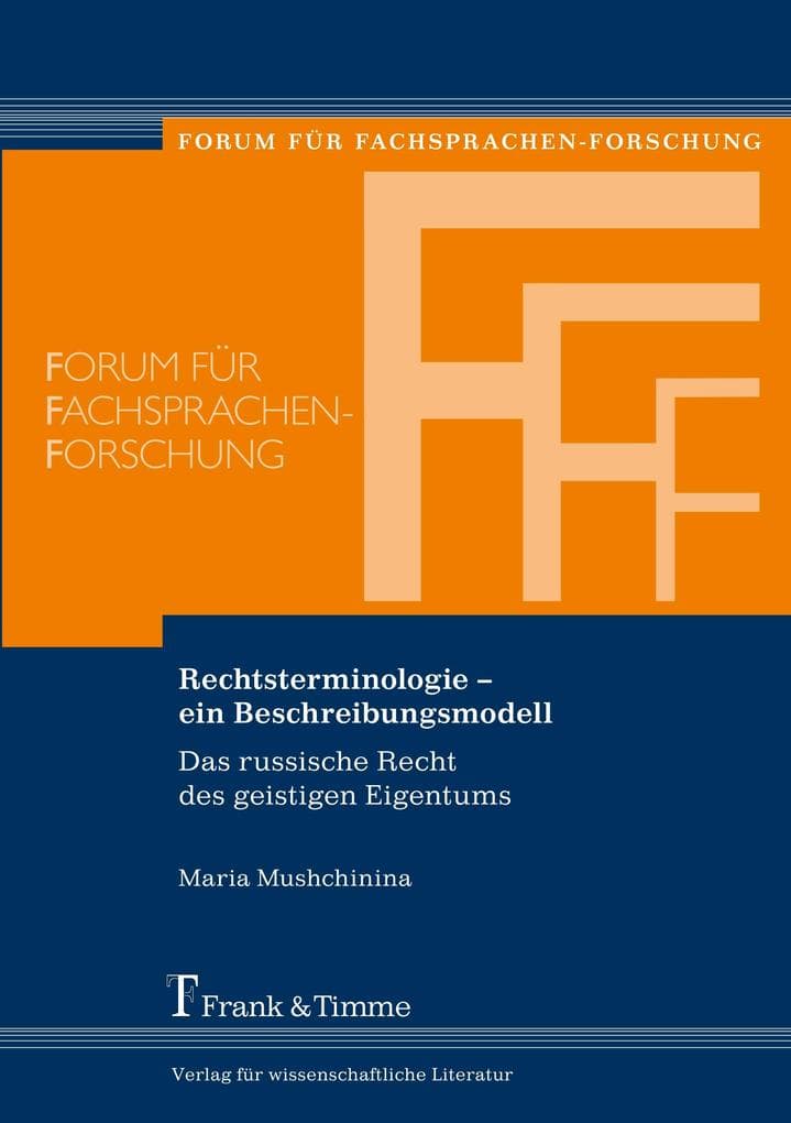 Rechtsterminologie - ein Beschreibungsmodell