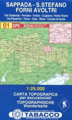 Sappada - San Stefano - Forni Avoltri 1 : 25 000