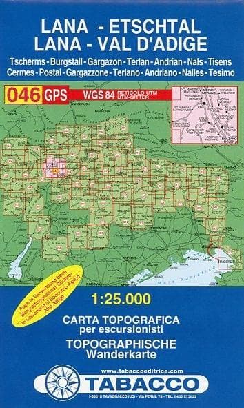 Tabacco Wandern 1 : 25 000 Lana Etschtal