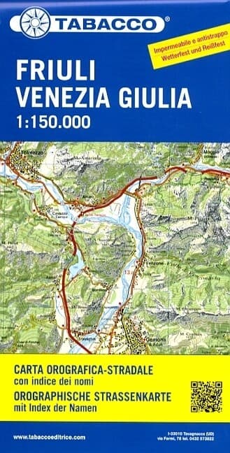 Tabacco Straßenkarte Friuli Venezia Giulia 1 : 150 000