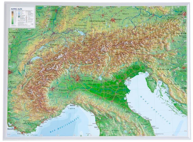 Alpen klein 1 : 2 400 000