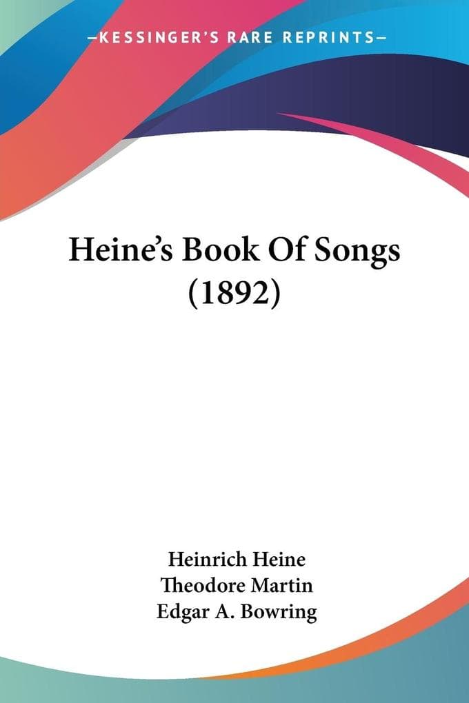 Heine's Book Of Songs (1892)