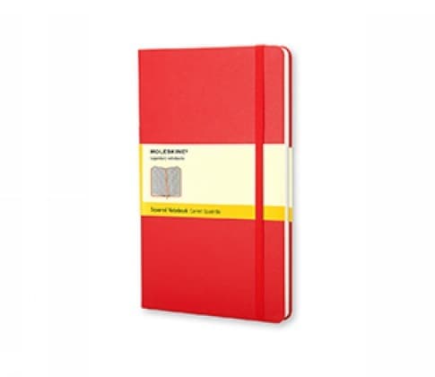 Moleskine Notizbuch, L/A5, Kariert, Hard Cover, Scharlachrot