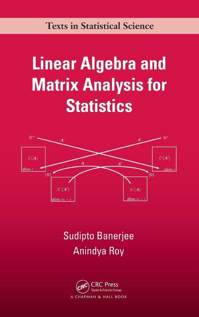Linear Algebra and Matrix Analysis for Statistics