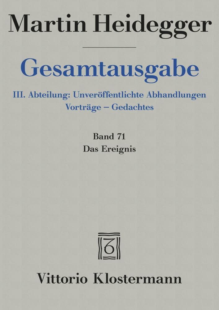 Gesamtausgabe 71. Das Ereignis
