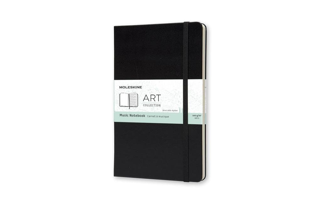Moleskine Musiknotizbuch, L/A5, 70g-Papier, Hard Cover, Schwarz