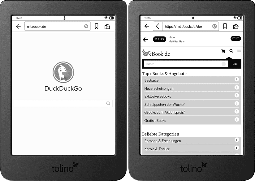 tolino eReader Shopauswahl eBook.de