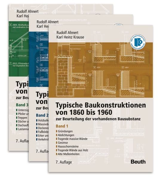 Typische Baukonstruktionen von 1860-1960. Buchpaket/ 3 Bde.: zur Beurteilung der vorhandenen Bausubstanz. Paket mit allen 3 Bänden. Mit Onlinezugang